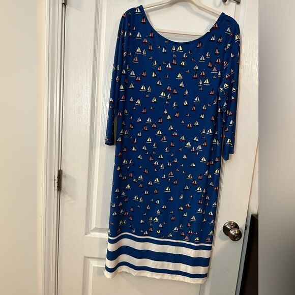 Leota Nouveau Sheath in Ahoy Nautical Dress NWT size 1L (16/18W) - Picture 2 of 13